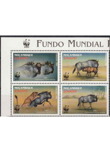 MOZAMBICO 2000 francobolli fauna serie nuova Yvert e Tellier 1402-5 WWF